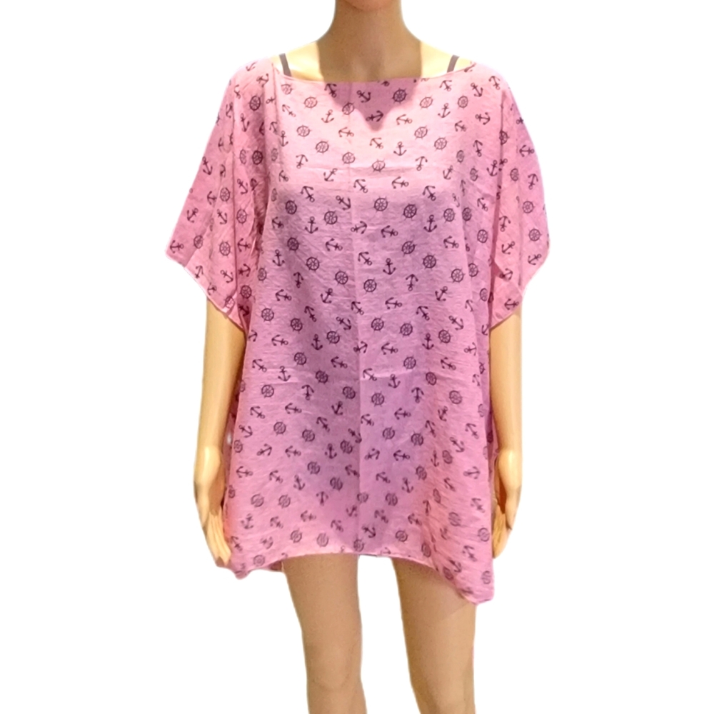 Nautical Themed Print Kaftan Beach Cover Up One Size NWOT